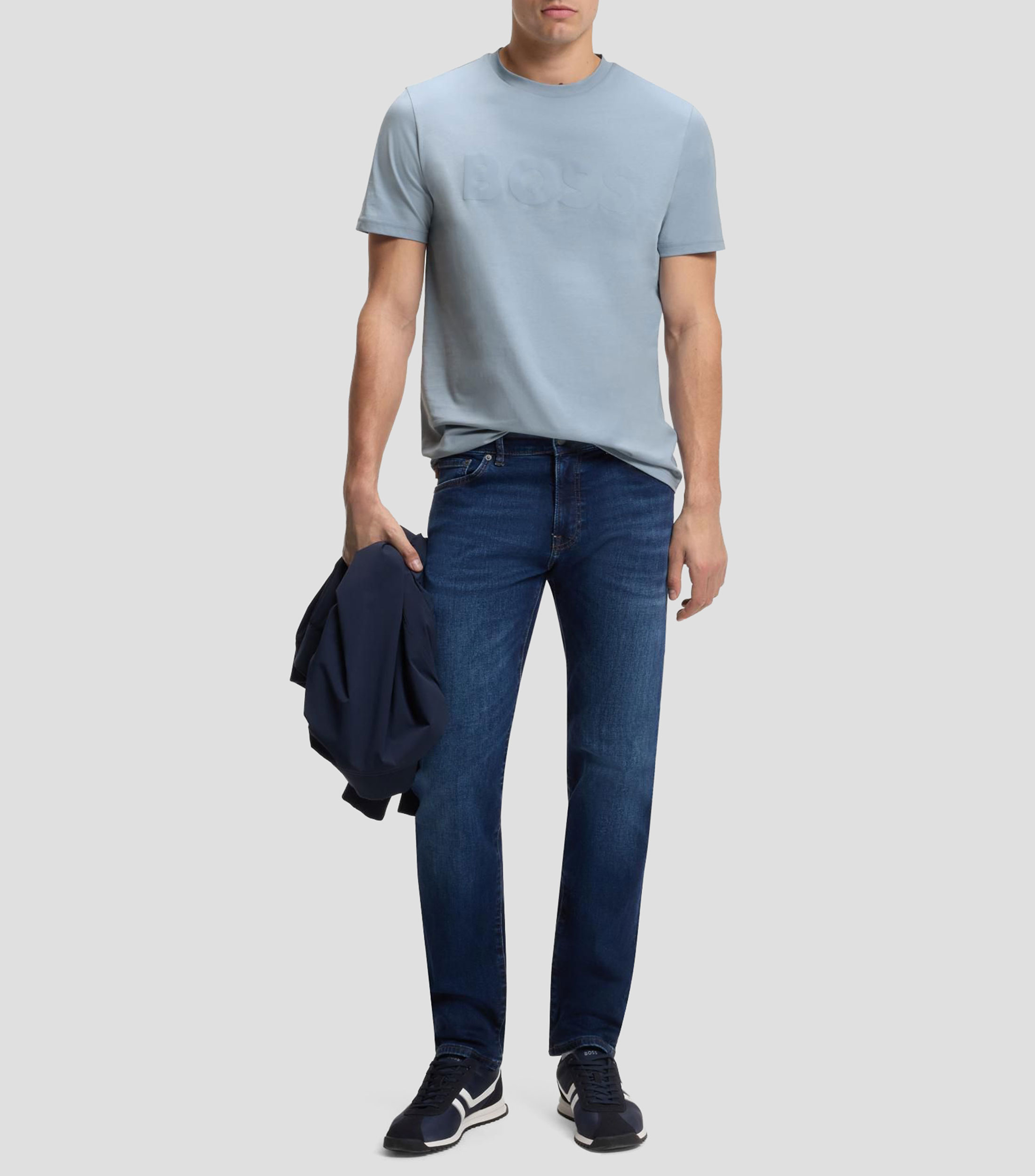 Playera cuello redondo manga corta lisa Hombre